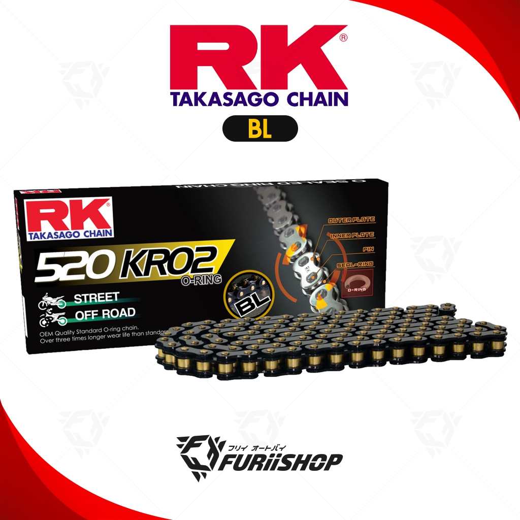 โซ่มอเตอร์ไซค์ RK Takasago Chain KLO2 520