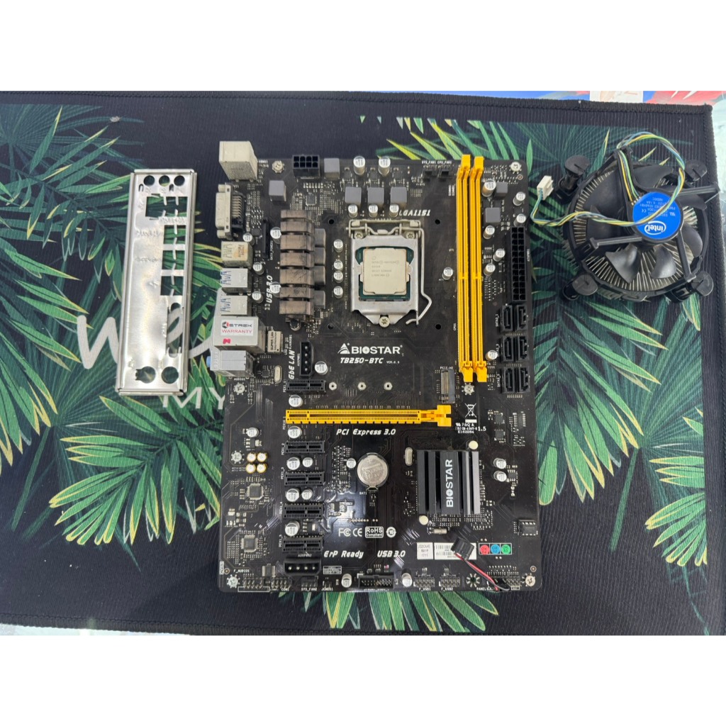 CPU G4560 + MB TB250-BTC Socket 1151 มือสอง พร้อมซิ้งลม