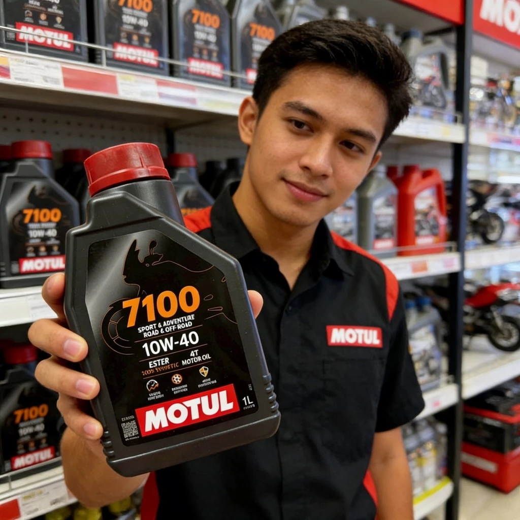 Motul 7100 10W40 น้ำมันเครื่องสังเคราะห์แท้ สำหรับมอเตอร์ไซค์ thumbnail 6