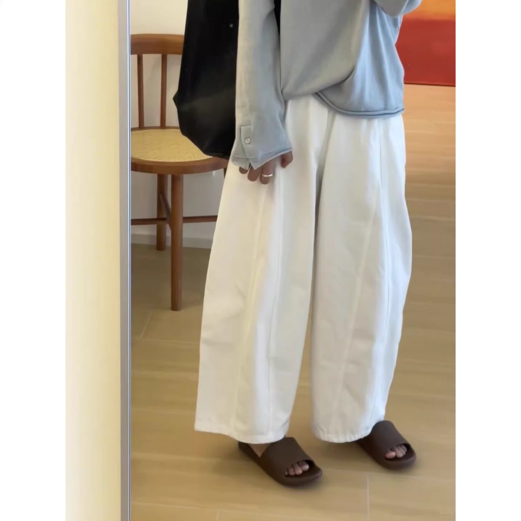 กางเกงขายาวเอวสูงทรงตรง สำหรับผู้หญิง ใส่สบาย ใส่ทำงานได้