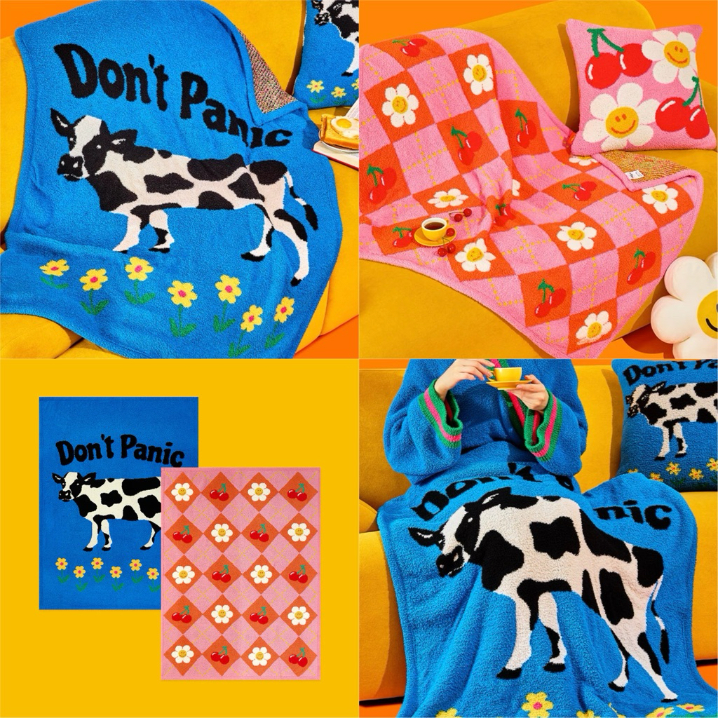 พร้อมส่ง🌈 Wiggle Wiggle ของแท้ 💯 ผ้าห่ม Lounge Blanket ผ้าห่มเลานจ์แวร์ ผ้านุ่มนิ่ม เกาหลี แต่งห้อง 