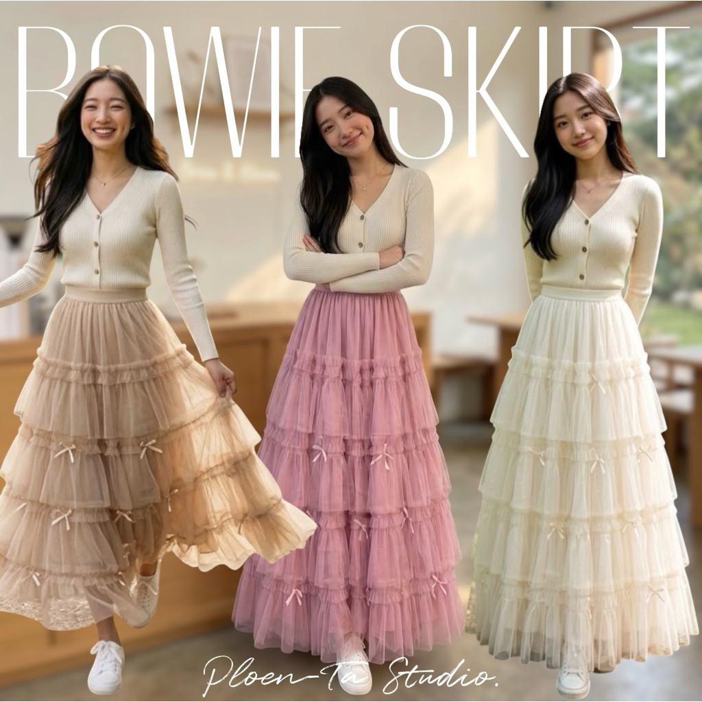 Princess layers skirt 07 กระโปรงทรงพอง ดีเทลแต่งเลเยอร์หลายชั้น มี5สี