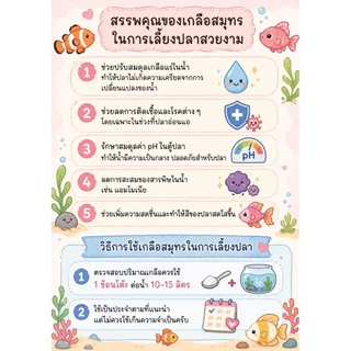 เกลือสมุทร สำหรับนักเลี้ยงปลา🐋🐳(1กิโล)