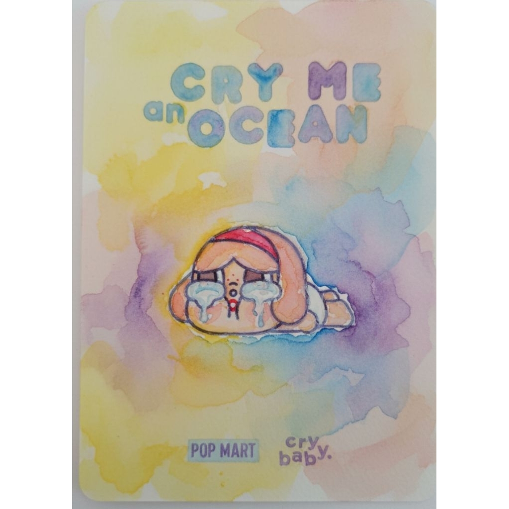 POPMART CRYBABY OCEAN FIGURES SERIES &PLUSH PENDANTRLIND ВОХ+FIGURESSERIES ;เช็คการ์ด เช็คตัว