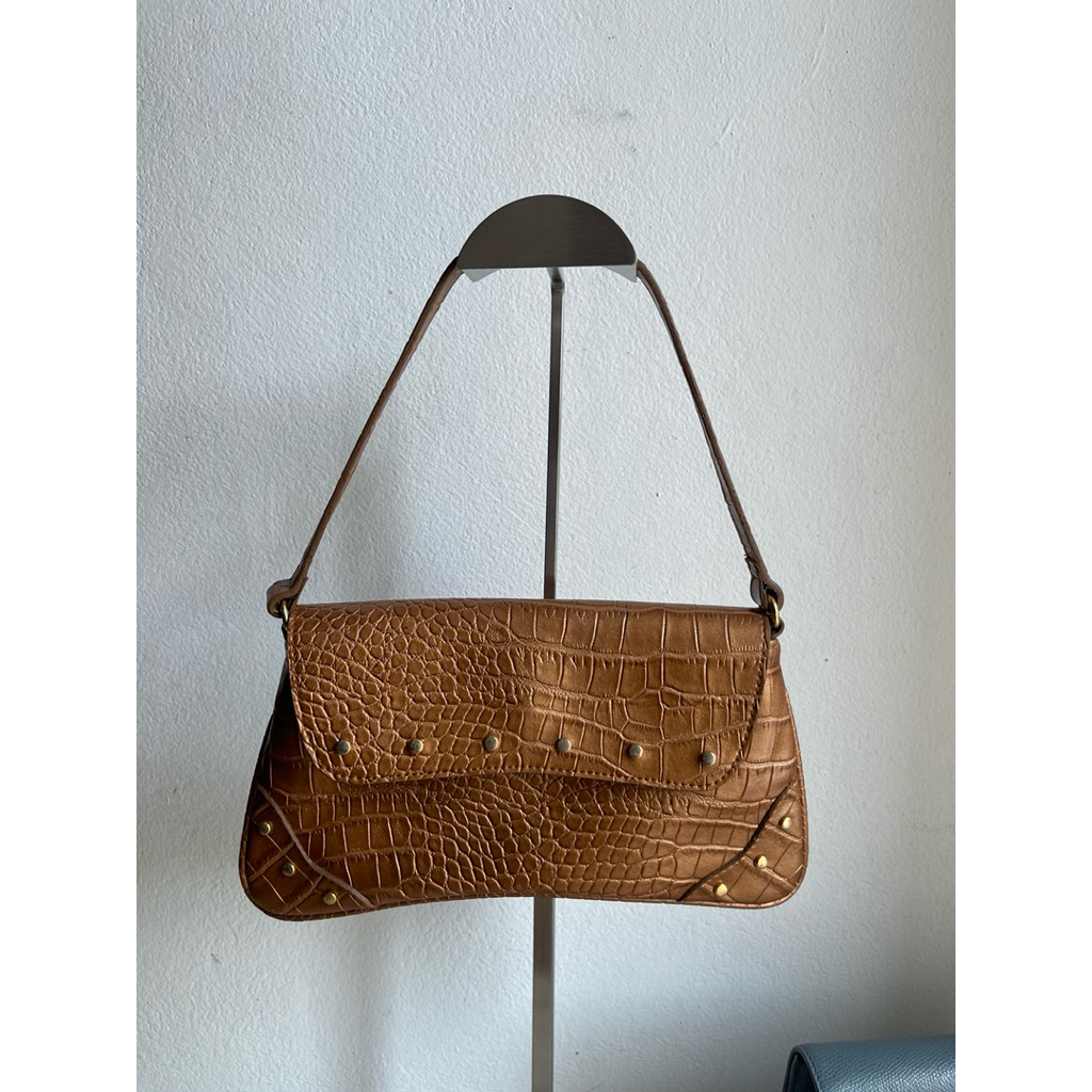 Croc-Embossed Leather