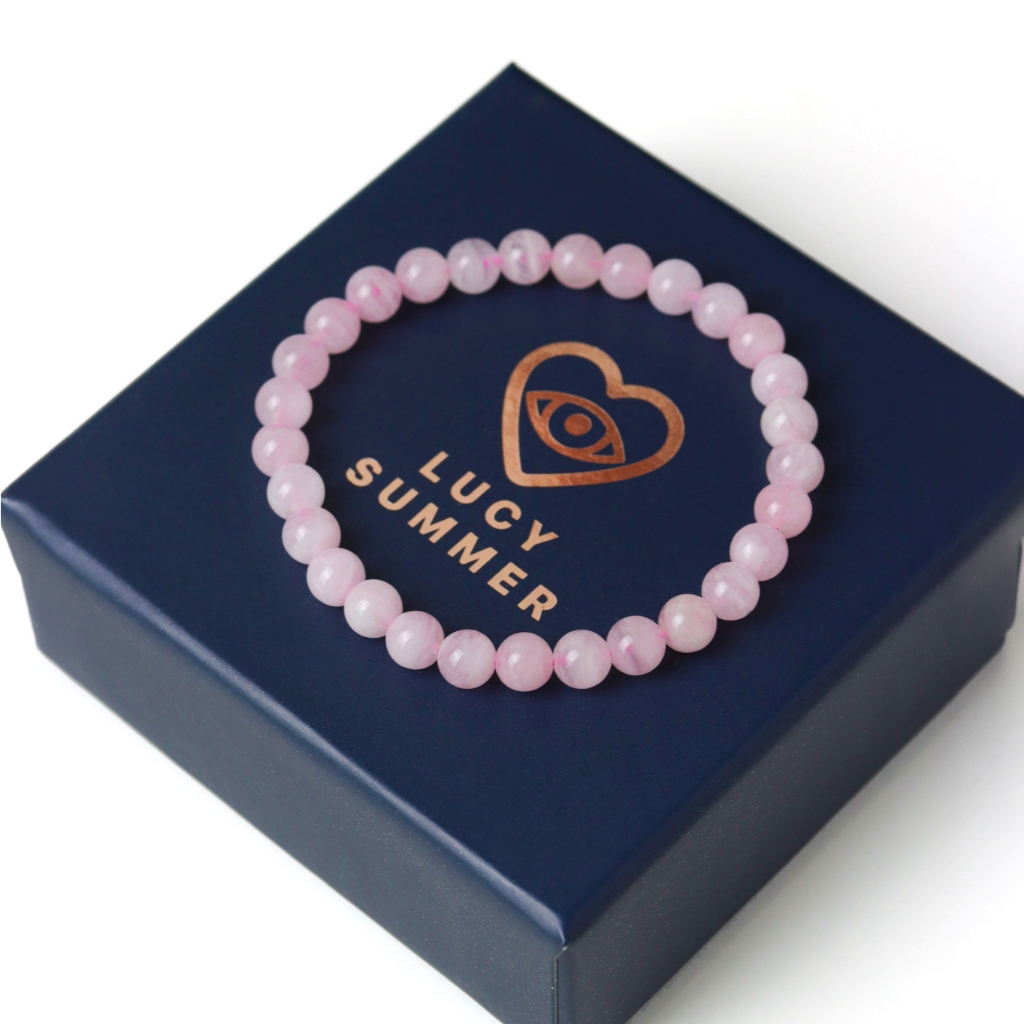 LUCYSUMMER กำไลหินแท้ Rose Quartz Madagascar - โรสควอตซ์ 5A 6/8/10 mm (กำไลหินแท้ รับประกันหินแท้)