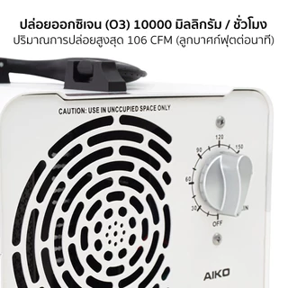 AIKO G-10000F เครื่องผลิตโอโซน 10000 mg ฆ่าเชื้อโรคในอากาศ พื้นที่ 225 ตรม. กำจัดกลิ่น ฆ่าเชื้อโรค