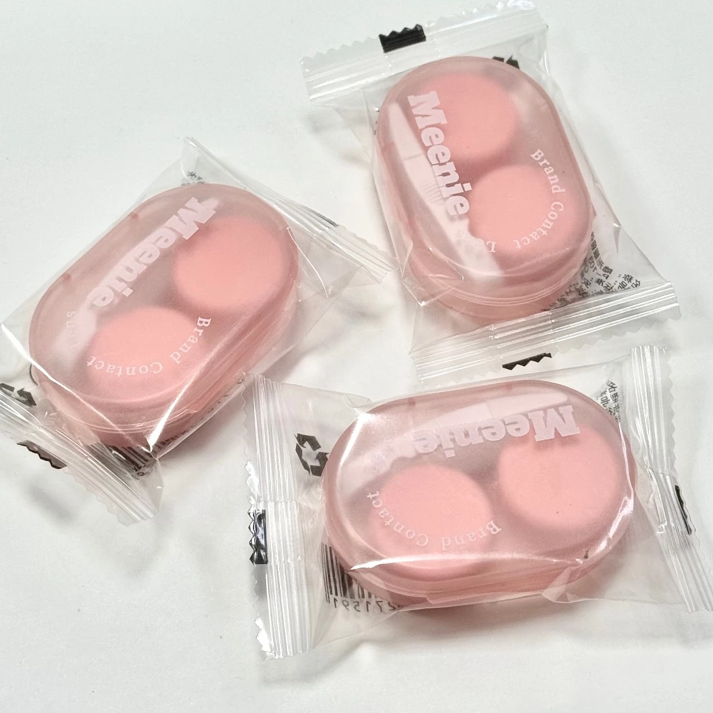 Meenie Case set - ตลับเซ็ตใสคอนแทคเลนส์-สีชมพูน่ารัก
