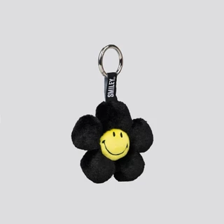 SMILEY® FLUFFY BLACK DAISY KEYRING