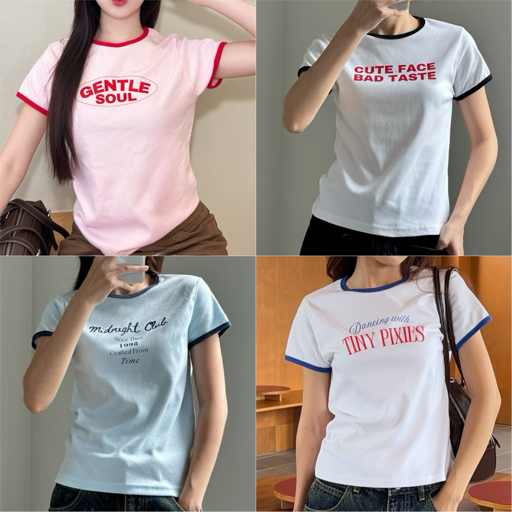 myyoungs - Ringer Tee เสื้อยืดวินเทจ คอกลม