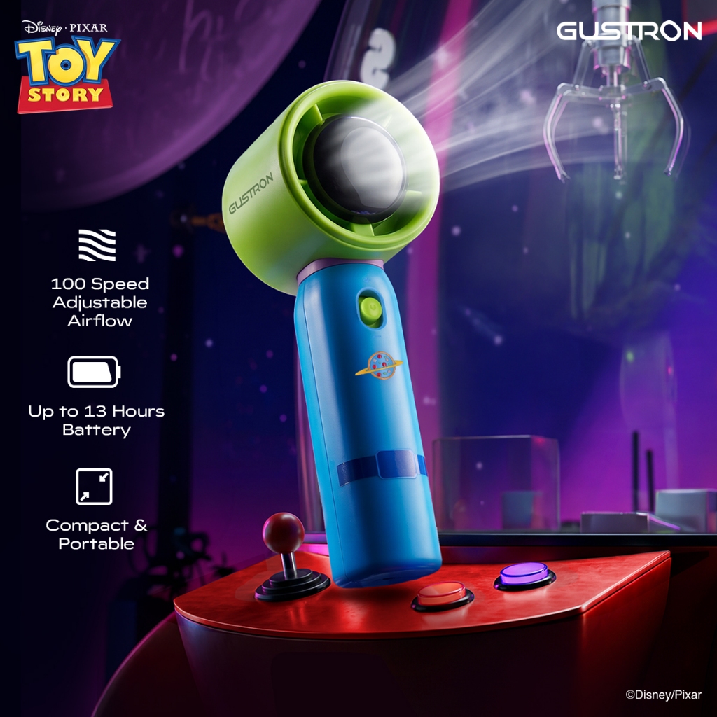 [ลิขสิทธิ์แท้] Gustron x Aliens Super Power Handheld Fan พัดลมพกพา มีหน้าจอ LED แรงลม 100 ระดับ ใช้งานสูงสุด 15ชม.