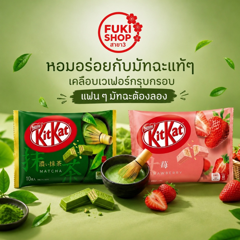 ขนม KitKat คิทแคท ช็อกโกแลตนำเข้าจากญี่ปุ่นแท้ 💯% มีหลายรสชาติ