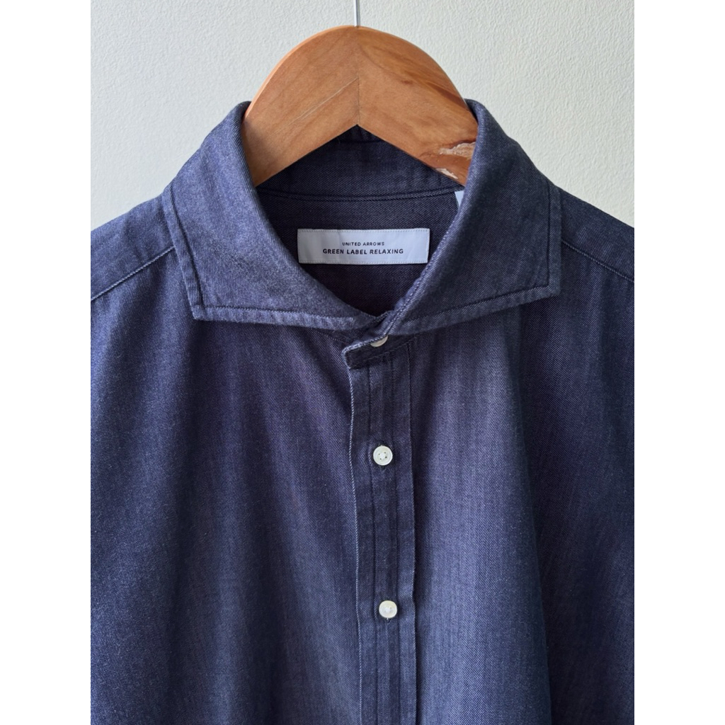 UNITED ARROWS GLR Denim Cutaway Collar