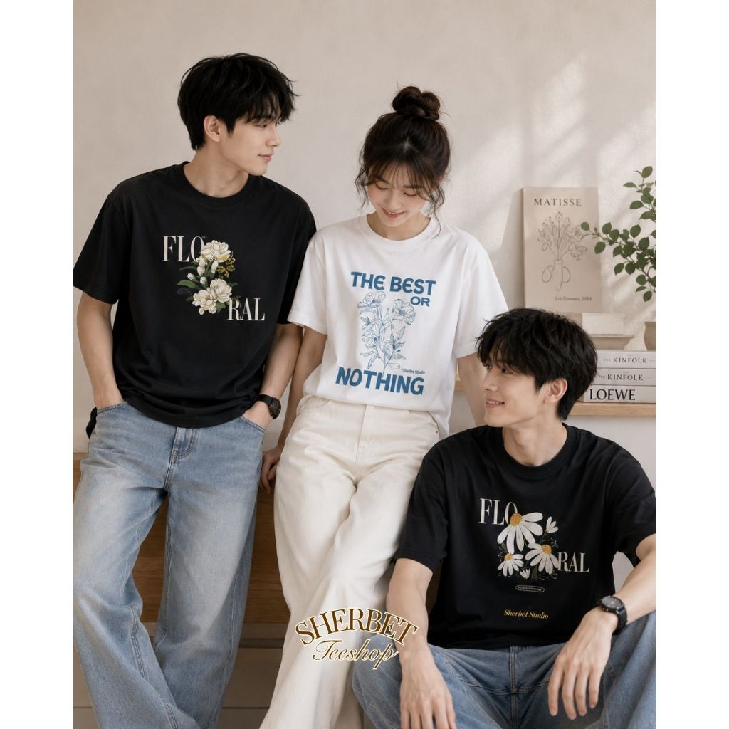 เสื้อยืด รวมลายดอกไม้ Floral | sherbetteeshop