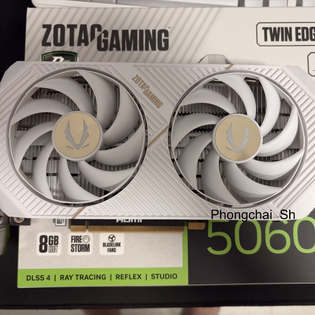 การ์ดจอมือสอง มือ2 ZOTAC GAMING GeForce RTX 5060 Twin Edge OC White Edition 8GB GDDR7 128-bit