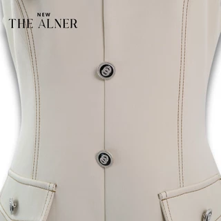 Thealner-AN008 (เดรสคอปกแขนกุดแต่งกระดุมหน้า)