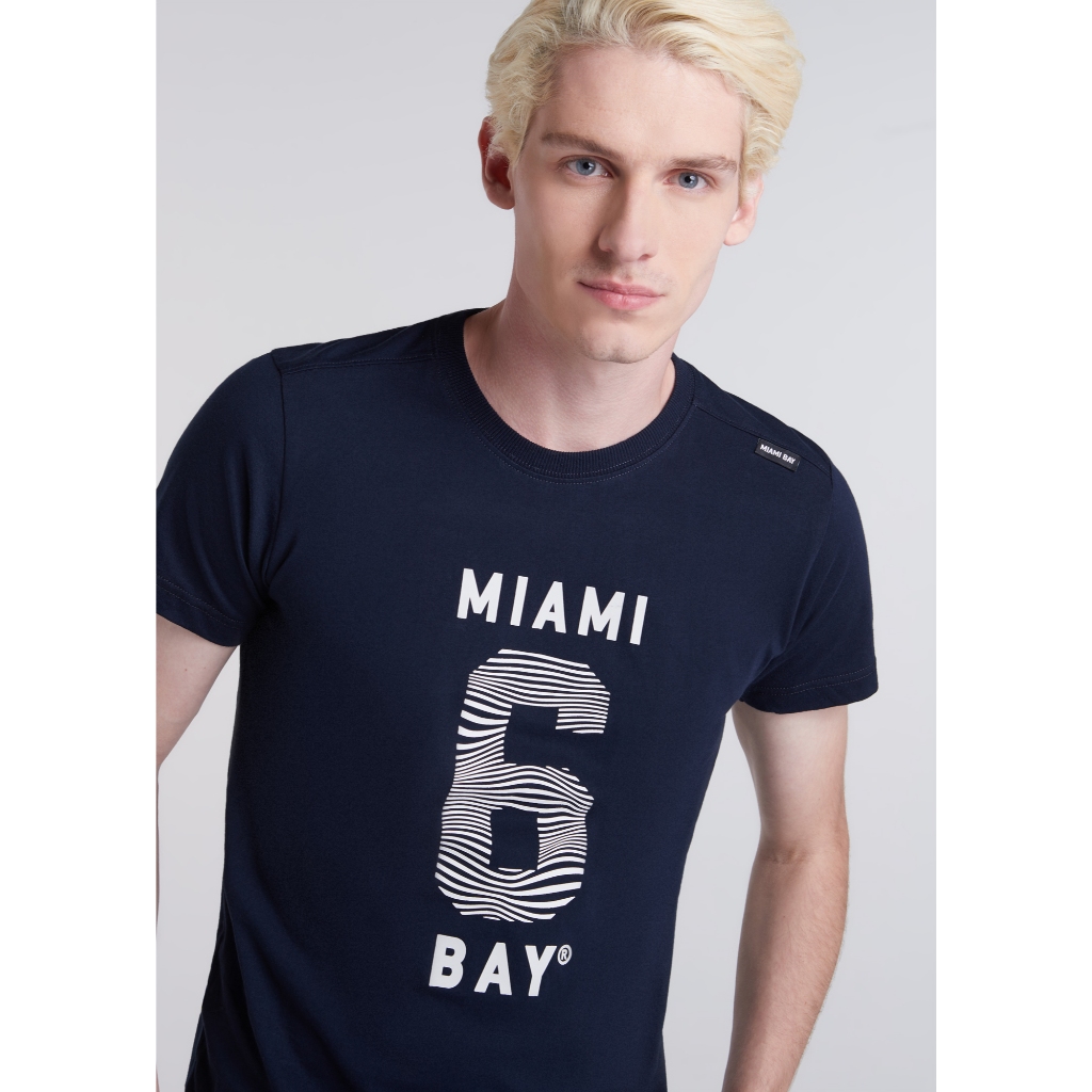 Miami Bay เสื้อยืดชาย รุ่น Number 6 สีกรม