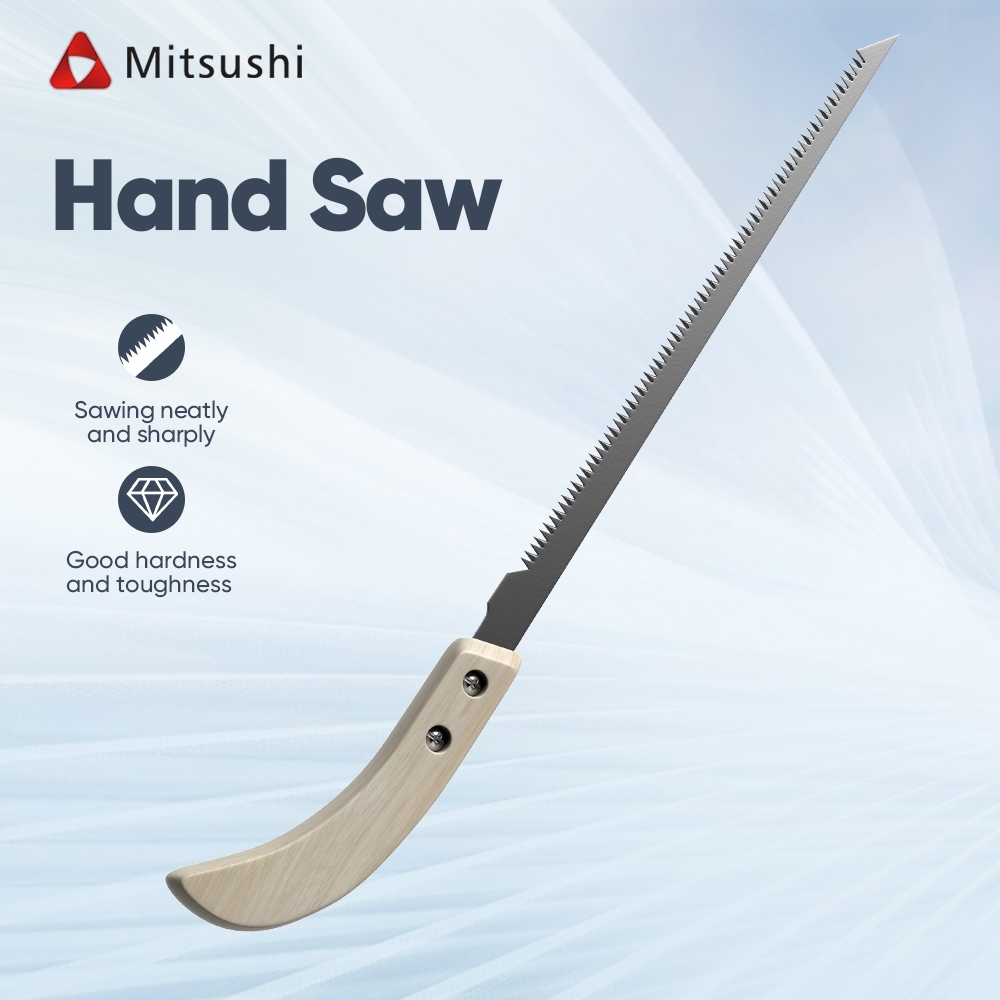Mitsushi เลื่อยมือแบบพกพา น้ำหนักเบา พร้อมใบเลื่อยแบบเปลี่ยนได้