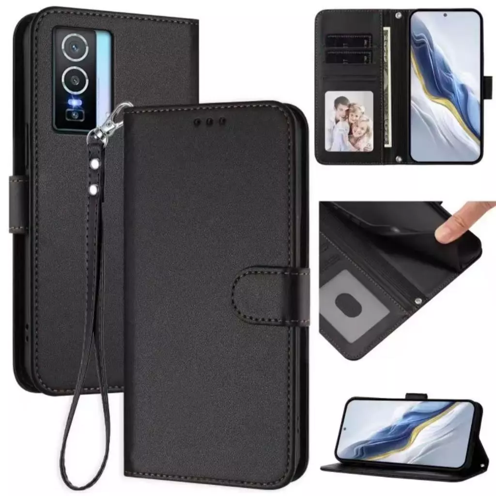 เคสฝาพับหนัง ล็อคได้ สำหรับ Vivo Y76 Y76S เคสกันกระแทกฝาพับ พร้อมช่องใส่บัตร