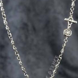 สร้อยคอเงินแท้ ลายวัชระ Vajra-Dorje Necklace S ตะขอ T-Bar Star of David NSBL1725