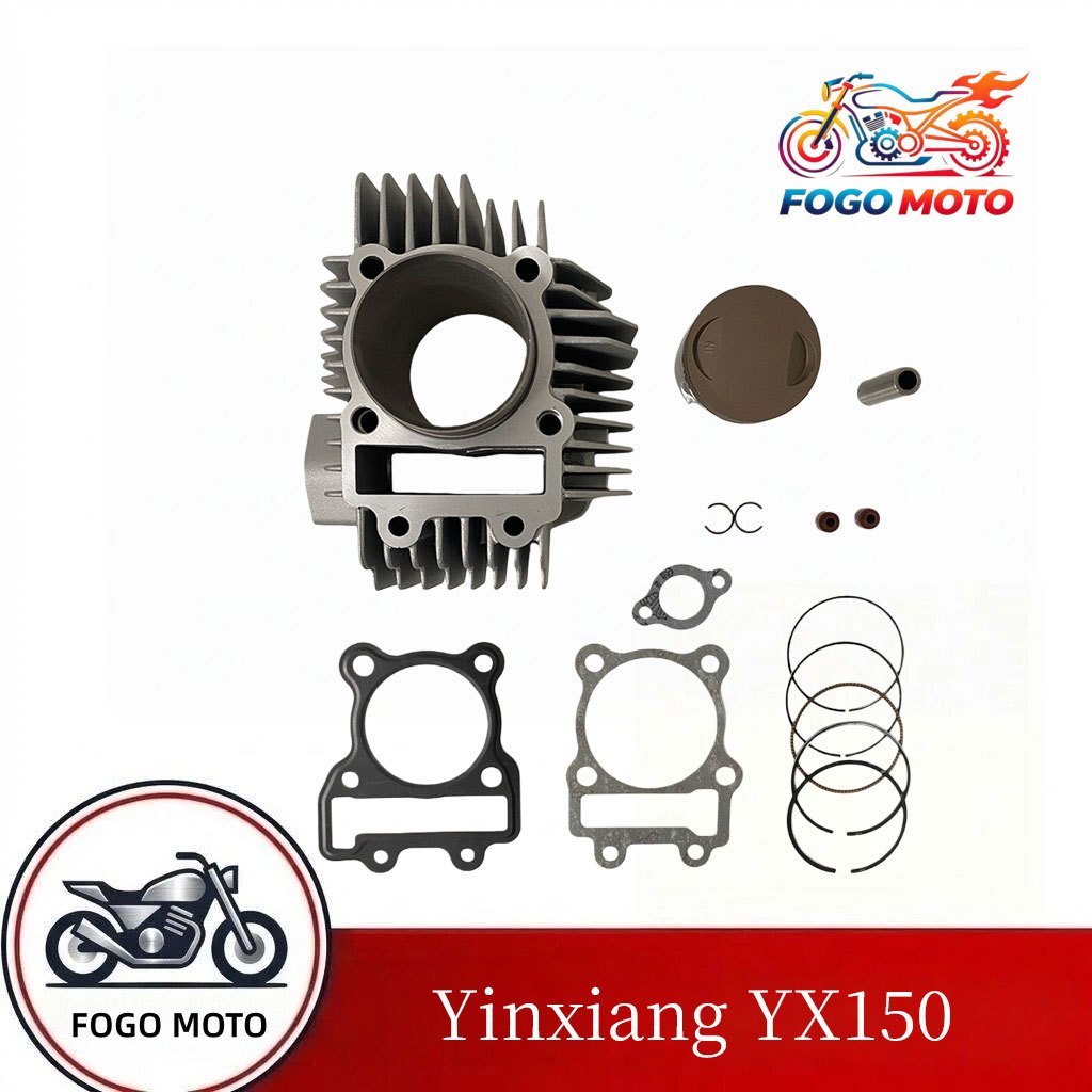 อุปกรณ์เสริมรถจักรยานยนต์ YX160 กระบอกสูบเหมาะสำหรับ Yinxiang YX150 160 ชุดแหวนลูกสูบกระบอกสูบ 60mm 