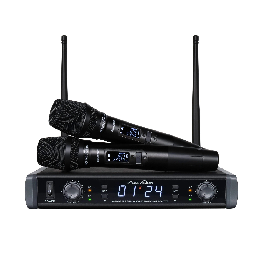 SOUNDVISION SU-820D/HT ชุดไมโครโฟนไร้สาย แบบมือถือคู่ ย่านความถี่ UHF