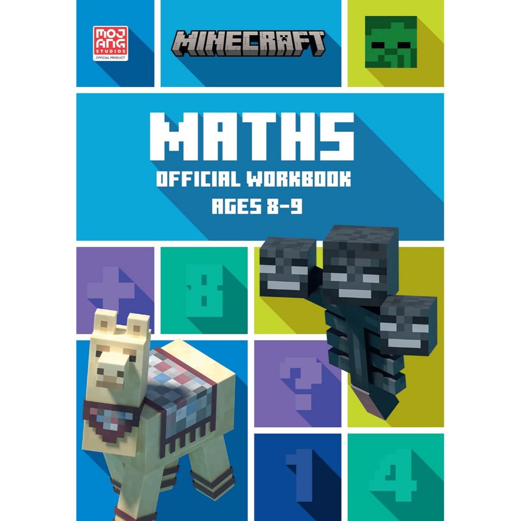 Minecraft Maths Ages 8-9 ลิขสิทธิ์แท้💯| หนังสือภาษาอังกฤษเด็ก แบบฝึกหัดคณิตศาสตร์ เสริมทักษะ Maths อายุ 8-9