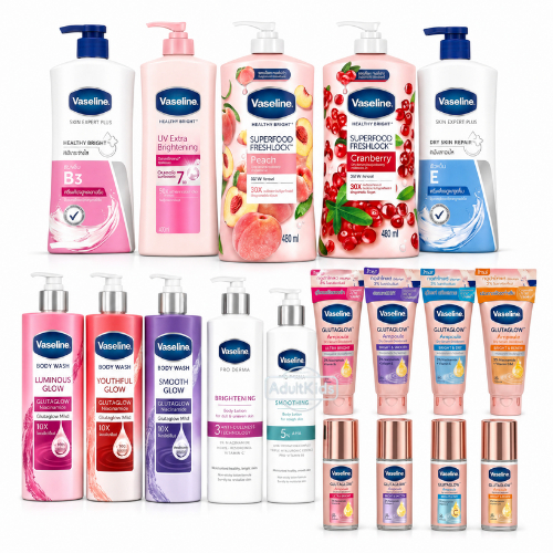 Vaseline วาสลีน ครีมอาบน้ำ 430 มล 425 มล. Vaseline วาสลีนโลชั่นบำรุงผิว 480 มล Vaseline โรลออน เซรั่ม 45ml