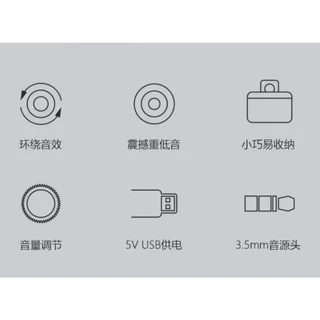 A06 Mini USB Speaker ลำโพงคอมพิวเตอร์ 2.0 Stereo USB + AUX 3.5mm เสียงชัด ขนาดเล็ก