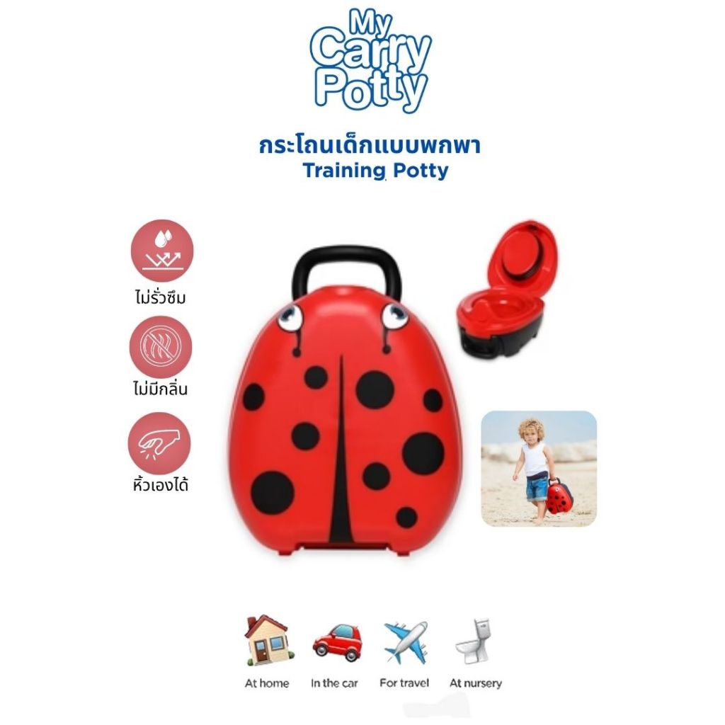My Carry Potty-Potties กระโถนพกพาสะดวก ใช้งานได้ทุกที่ – เหมาะสำหรับเดินทาง ท่องเที่ยว หรือใช้ในรถ
