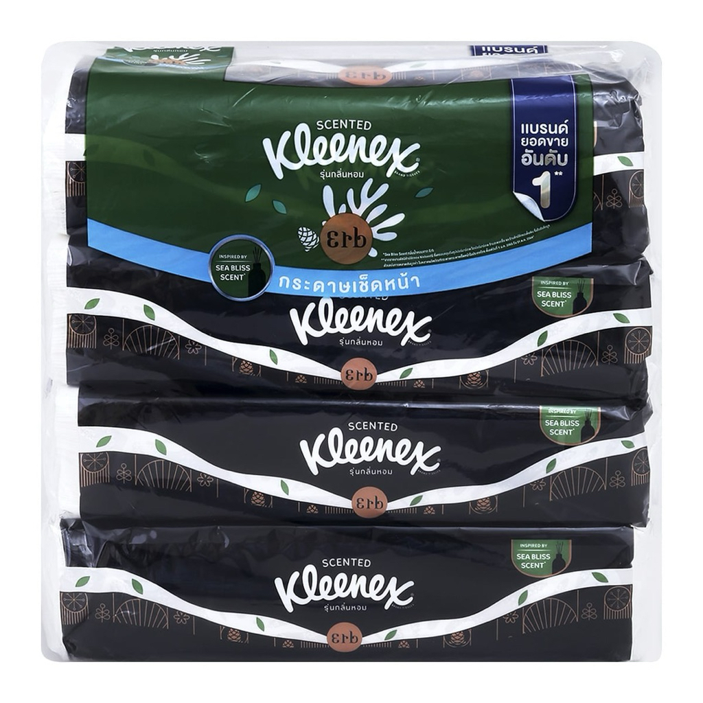 Kleenex คลีเน็กซ์ กระดาษทิชชู่ เซนเท็ด x เอิบ กระดาษเช็ดหน้า รุ่นกลิ่นหอม ซอฟท์บ็อกซ์ 106 แผ่น แพ็ค 4 (พร้อมส่ง!)