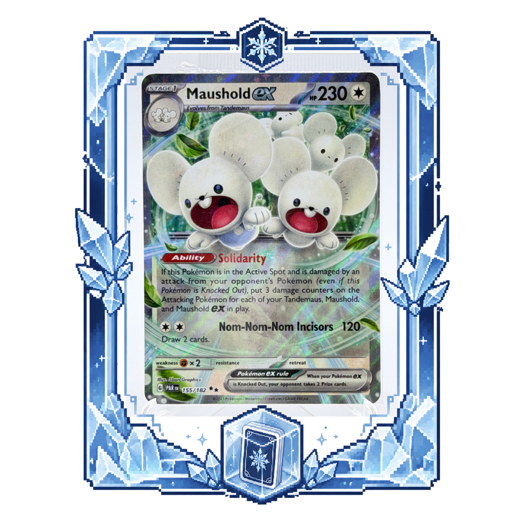 อิกคาเนซูมิ Maushold ex 155/182 Paradox Rift การ์ดโปเกมอน Pokemon TCG ภาษาอังกฤษ