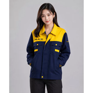 FL-01 เสื้อแจ๊คเก็ต Flash Express สีกรม-เหลือง สำหรับพนักงานส่งของ