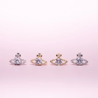 Vipalis ต่างหู Saturn Sparkle CZ Earrings Silver 925