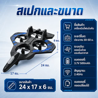 เครื่องบินบังคับ เครื่องบินบังคับโฟม 2.4GHz เครื่องบินบังคับวิทยุ เครืองบินบังคับ หมุนได้ 360°ของเล่น