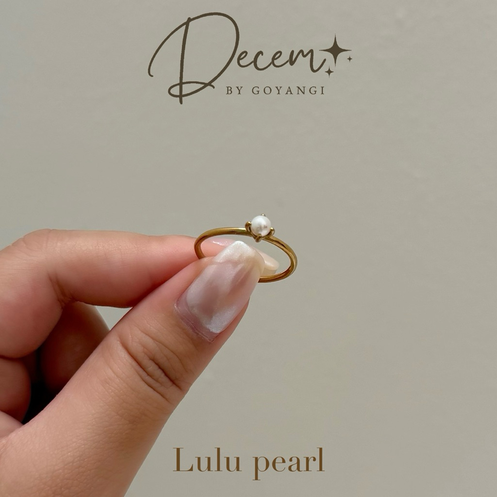 [New]Decem - Lulu pearl แหวนมุก สแตนเลสไม่ลอกไม่ดำ