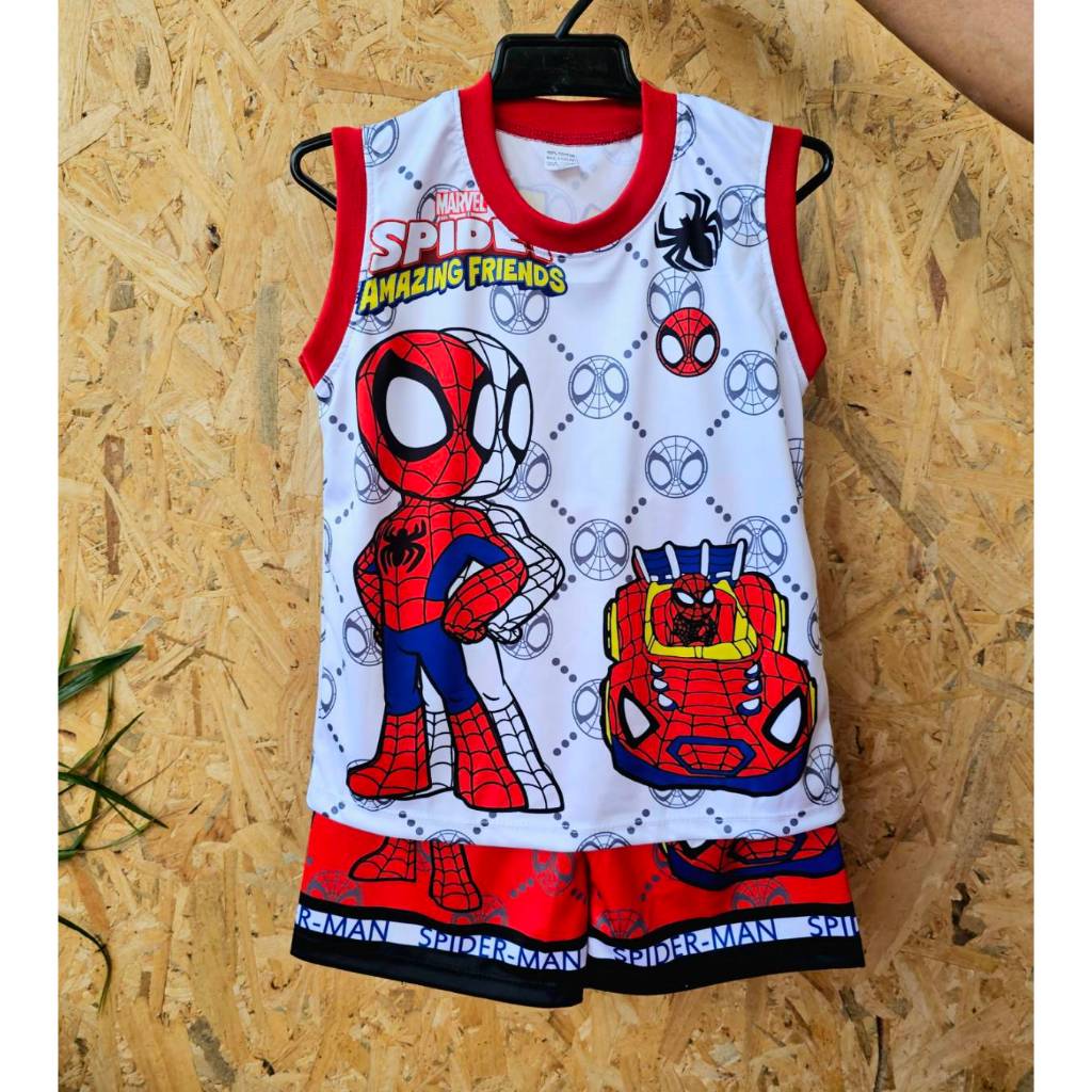 เสื้อผ้าเด็ก ชุดเซต เสื้อผ้าเด็กชสย หญิง  แขนกุด (กล้าม) ผ้าลื่นไมโคร