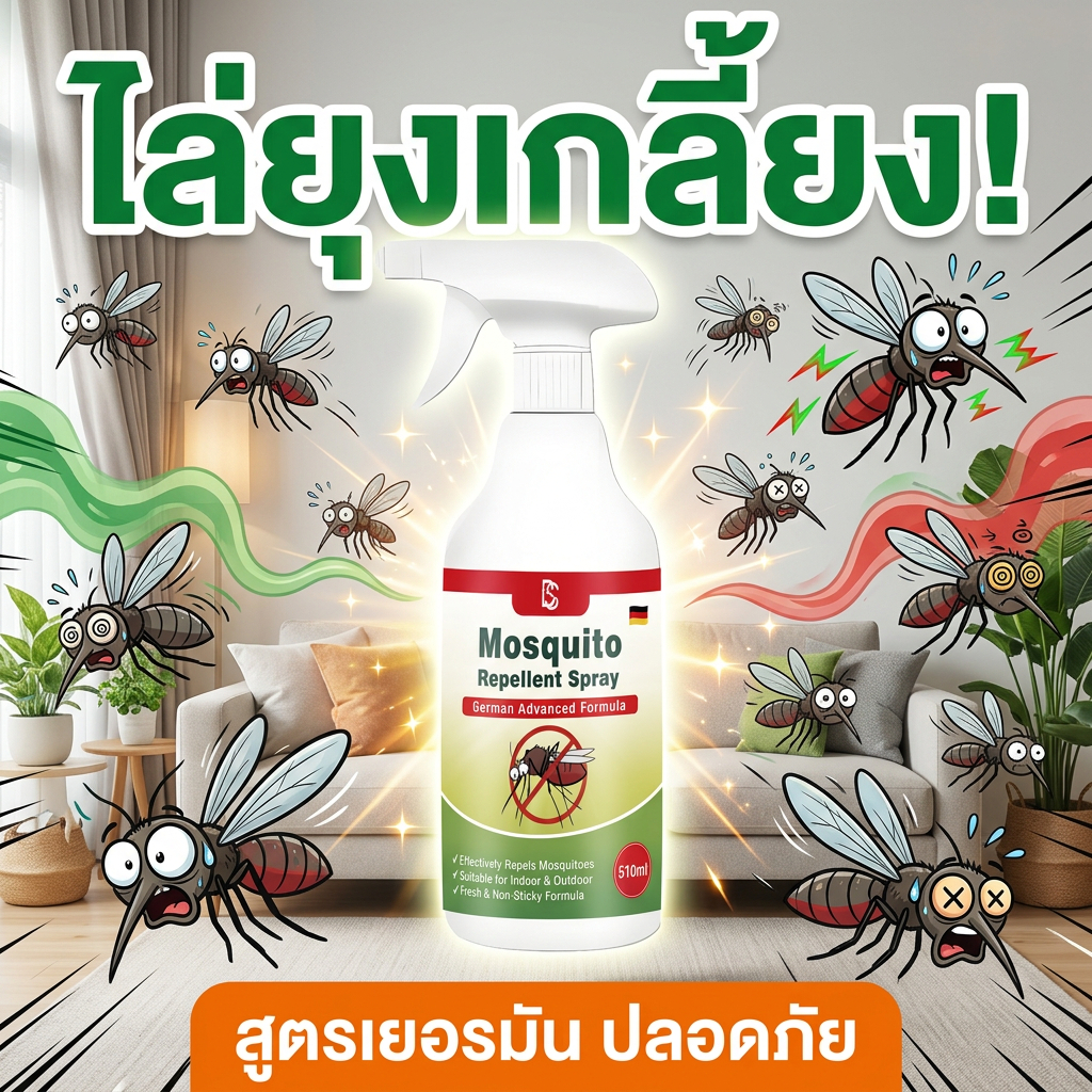 🦟สเปรย์กันยุง ป้องกันยุงได้นาน🦟สเปรย์กันยุง สเปรย์ไล่ยุง ยากันยุง กันยุง ไล่ยุง 510ml อ่อนโยนต่อผิว ใช้งานปลอดภัย
