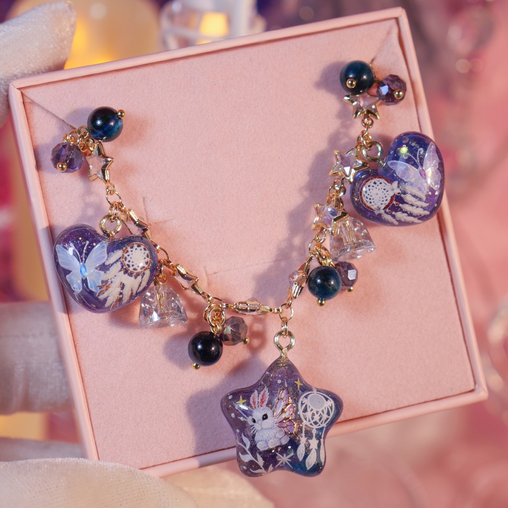 MIMEAR A788 Mini ข้อมือ Midnight Catcher 14K CZ 14.4 - 19.4 cm พร้อมกล่องชมพู