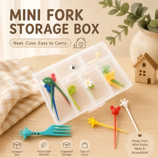 ส้อมจิ้มผลไม้เด็ก Mini Fruit Fork Cute Bento Picks อุปกรณ์อาหารเด็ก น่ารัก ใช้ง่าย ใช้ซ้ำได้ ตกแต่งเบนโตะ Baan Raya