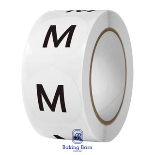 Baking barn (500 ดวง) สติ๊กเกอร์ไซส์ บอกขนาด ขนาด 1 นิ้ว Size sticker