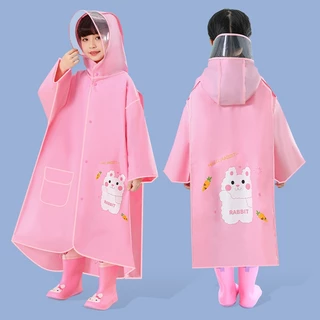 Babyonline(Y279)P2newF1 (ส่งด่วน1วัน)เสื้อกันฝนเด็กลายการ์ตูน พกพาสะดวก เด็กอนุบาล เด็กประถมใช้ได้