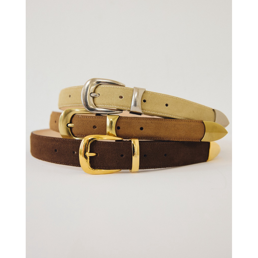 AOP Archive - Rodeo Suede Belt (มี2สี) เข็มขัดหนังกลับ หนังแท้