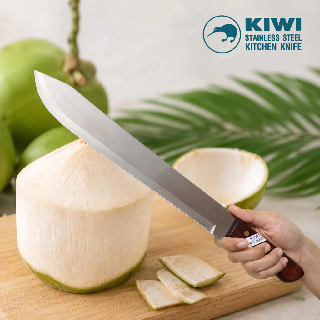 มีด กีวี แท้ KIWI No.2412 หัวบัว มีดสแตนเลส ยาว 12 นิ้ว ปอกมะพร้าวอ่อน