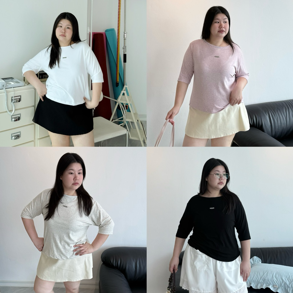 Hazel Top เสื้อคอปาดแขนสามส่วน 3/4 Sleeve Top ห้ามเผื่อไซส์