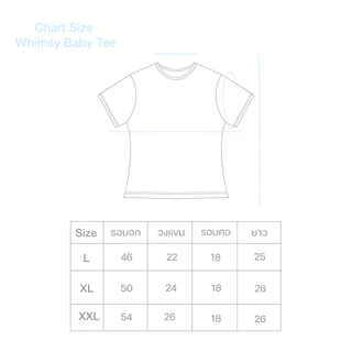 Whimsy Baby Tee(ผ้า Extra soft ) เสื้อยืดขายดีบ้านเวนดี้ wendystore19
