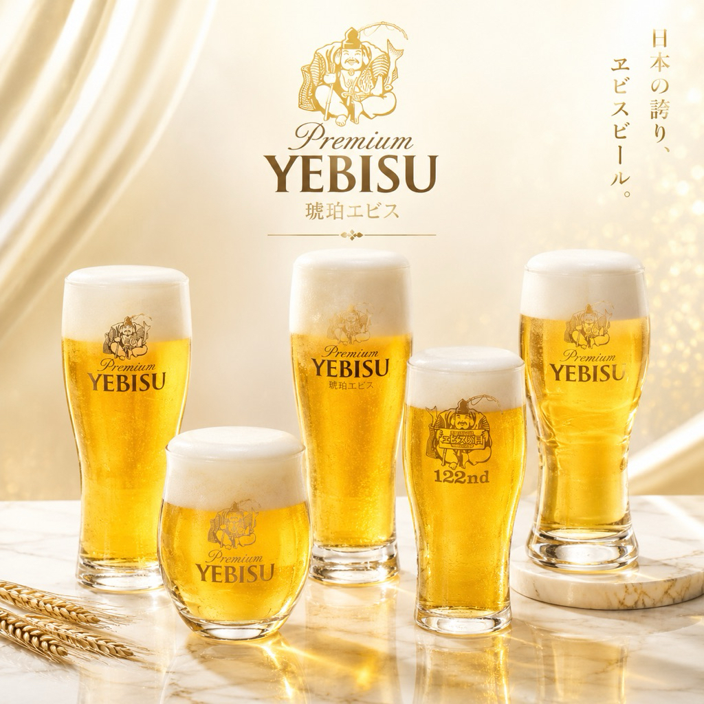ของแท้! แก้ว Yebisu แก้วเบียร์ญี่ปุ่น แก้วช็อตเบียร์ญี่ปุ่น แบรนด์ Yebisu เยบิสึ ของแท้จากญี่ปุ่น