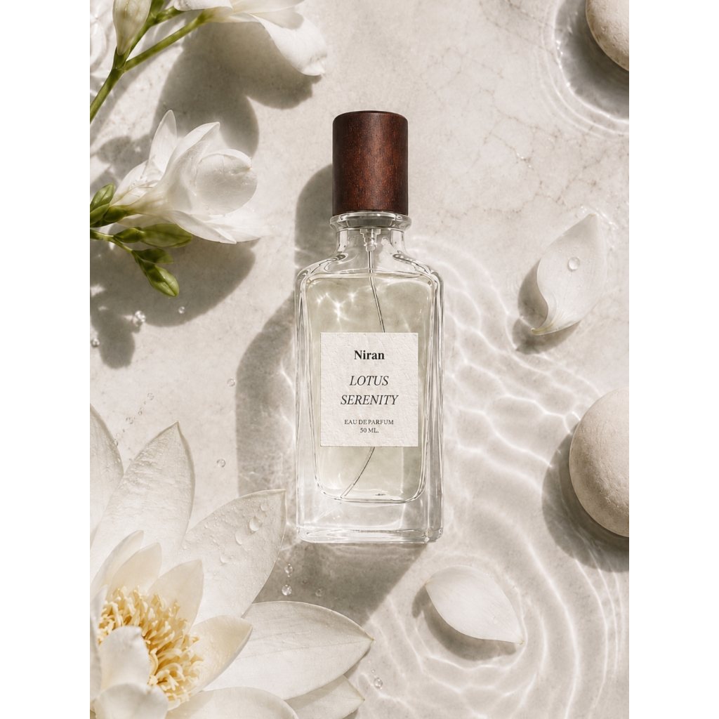 น้ำหอม Niran กลิ่น Lotus Serenity ขนาด 10ml และ 50 ml  (นิรันดร์) *เรียบร้อยเหมือนกลัวดอกพิกุลร่วง