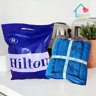 ผ้าขนหนูเกรดโรงแรม Hilton set 2 ชิ้น ขนาด35×75cm.70×140cm. ผ้าเช็ดตัวนาโน ผ้าเช็ดตัวผืนใหญ่ ผ้าขนนุ่ม ซับน้ำดีเยี่ยม