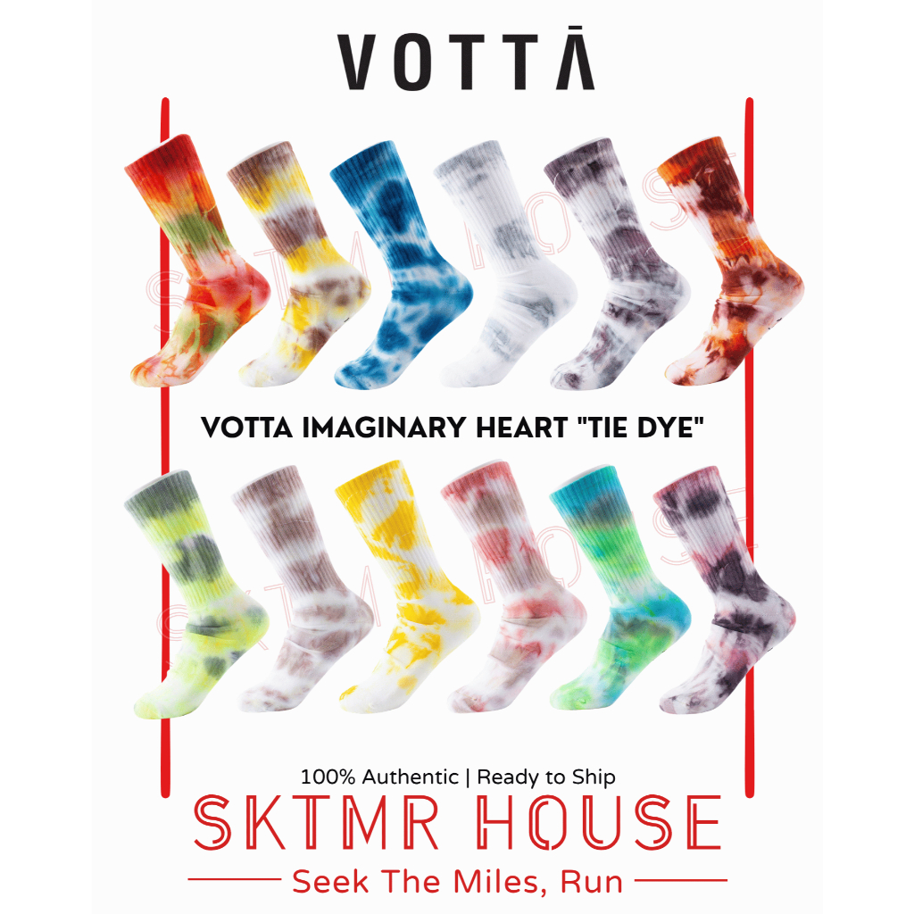 [พร้อมส่ง/ส่งด่วน] VOTTA IMAGINARY HEART (VIH) "TIE DYE" ถุงเท้ามัดย้อมแฮนด์เมด นำเข้าจาก เกาหลี